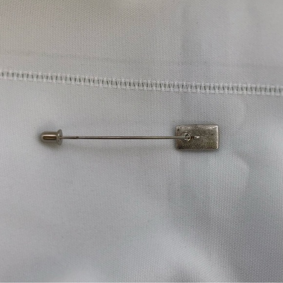 Vtg Tie Pin with Abalone Inlay - Picture 4 of 10